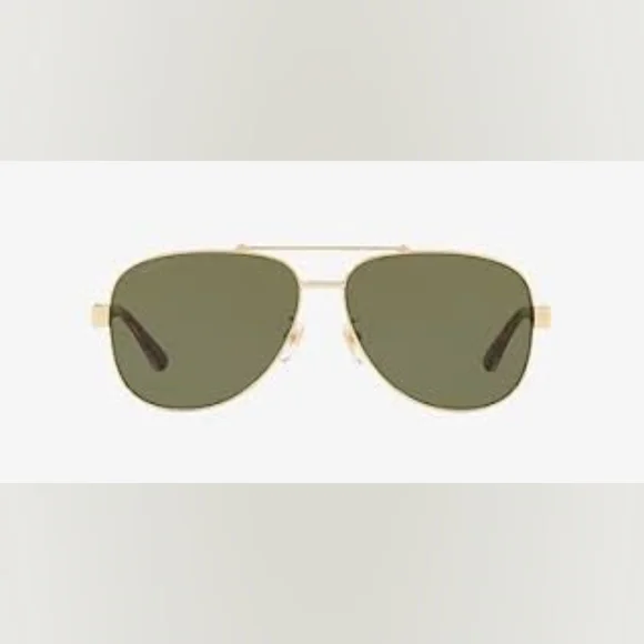 (SOLD) Gucci Unisex Aviator sunglasses GG0528S 63 GLD SHN GRN 889652236513 - Picture 2 of 11